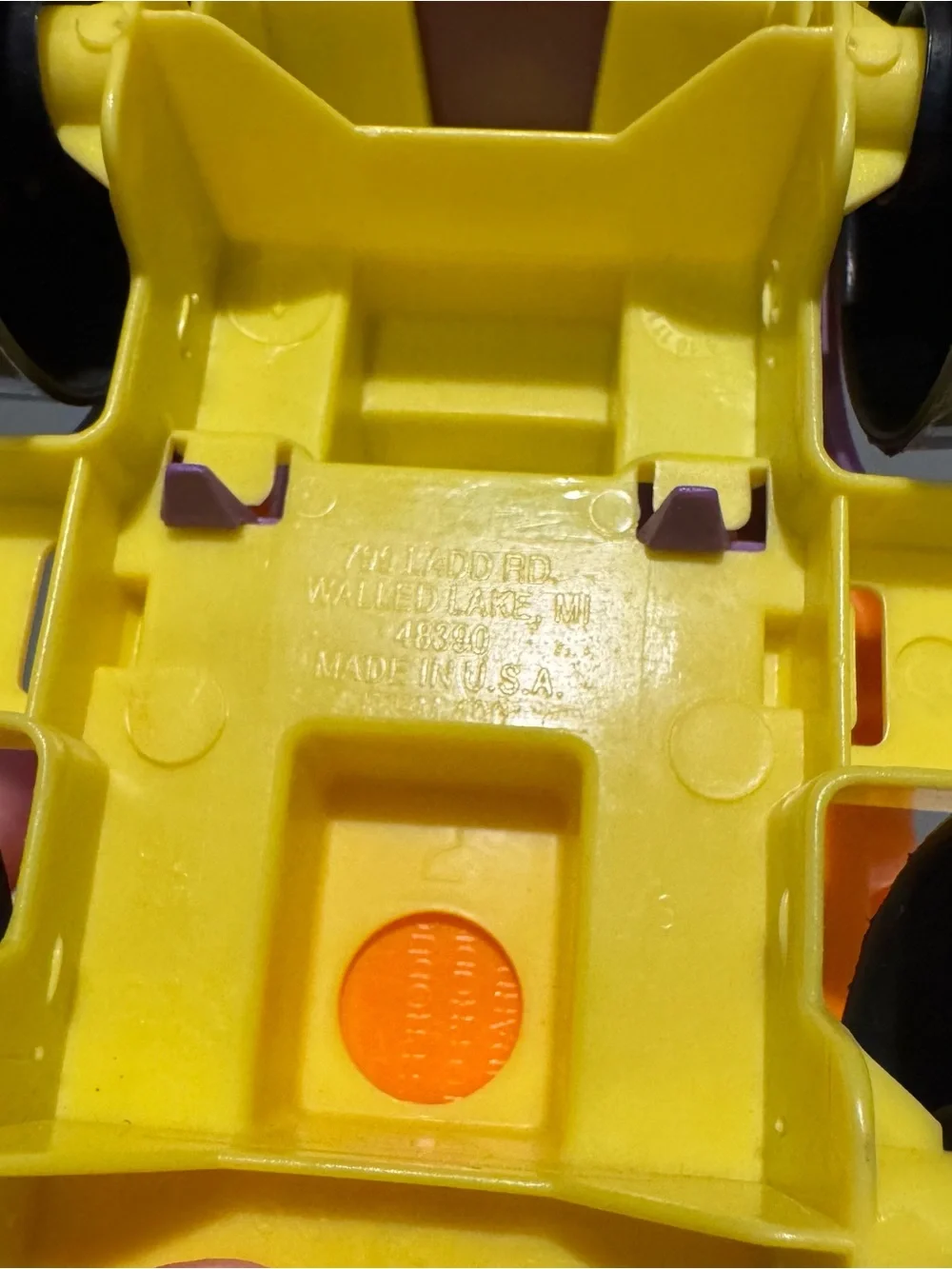 Purple & Orange Kids Dump Truck Toy - Sturdy Plastic Construction